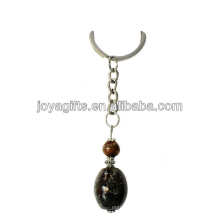 Porte-clés en pierres précieuses en agate naturelle et porte-clés en étoile 2014 Nouveau style 16 * 21 mm Bougies en agate d&#39;olive